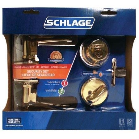 Schlage Flair Bright Brass Lever and Single