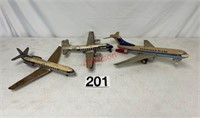 Vintage Tin Litho Plane Assortment