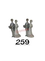 Pair of Lladro Bride and Groom Figurines