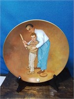 Norman Rockwell home run slugger collectible plate