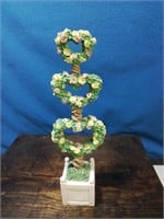 Department 56 heart floral tree 9 inches tall