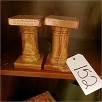 ENGRAVED BOOK ENDS