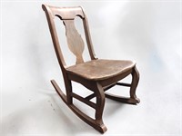 Vintage Wood Rocking Chair - Solid!