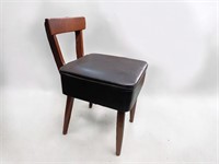 MCM MidCentury Modern Sewing Chair Storage Seat