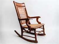 Vintage Antique Caned Rocking Chair
