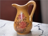 Pitcher with Rose Flower Design