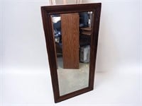 Wood framed beveled Mirror 48" x 24"