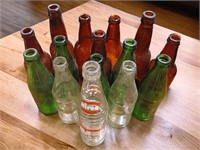 Lot of 15 Vintage Pop Bottles Hires Root Beer