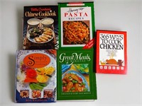 5 Cookbooks Betty Crocker, Chinese, Pasta, Chicken