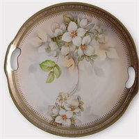 White Rose Serving Plate Prov Saxe ES Germany