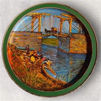 Round Metal Tin w/ Lid 13.5" Vincent Van Gogh Art