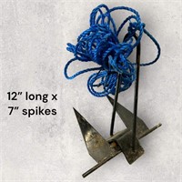 Boat  Anchor 12" long x 7" spikes