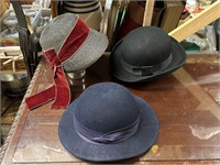 Lot of 3 Vintage Hats