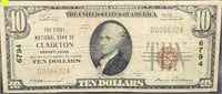 1929 $10 - Clairton, Pennsylvania First National
