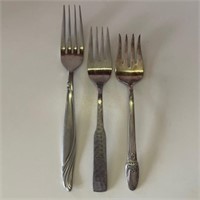 Set of 3 Vintage Forks Stainless Steel