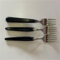 3 Vintage Stainless Steel Forks with Baklight Hl