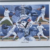 "Jays Back to Back" Print in Wood Frame 17 x 15