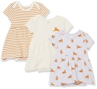 Essentials Baby Girls' Short-Sleeve Dress, Pack