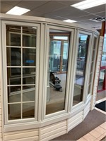 Large arched exterior window. Like new display