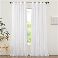 NICETOWN Long Sheer Curtains for Windows -