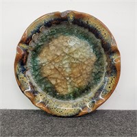 Colorful Crackled Glass Glazed Trinket Dish