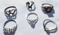 Sterling Rings with and without stones