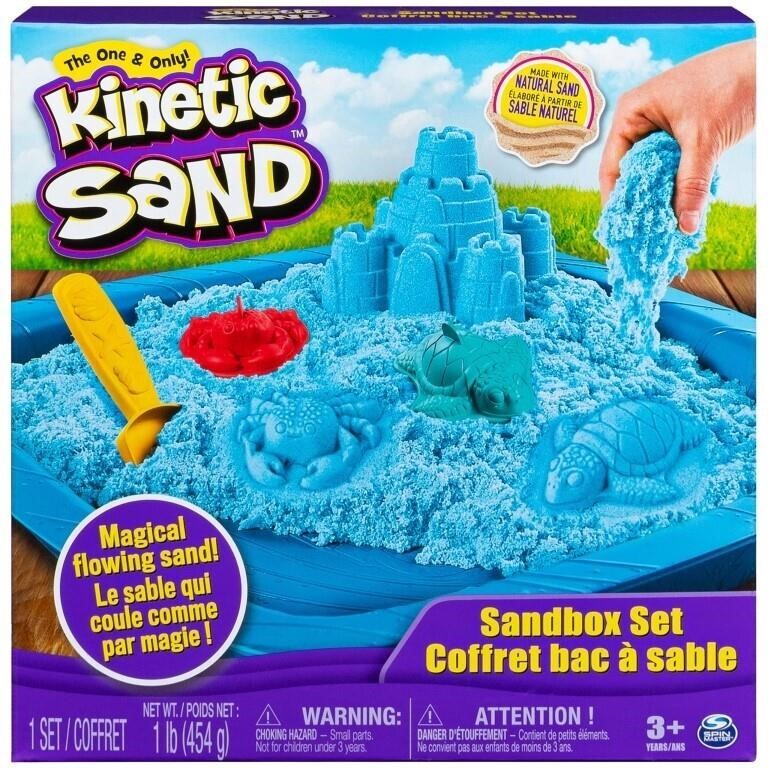 Kinetic Sand, Sandbox Set Kids Toy with 1lb