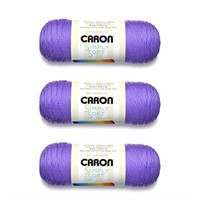 Caron Simply Soft Grape Brites Yarn - 3 Pack of