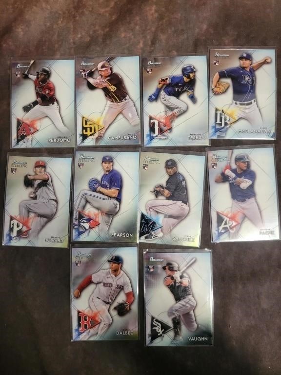 Lot of Bowman Sterling Rookie Baseball Cards