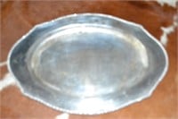 17" Silver Serving Platter: Marked Strand 4302