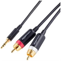 Basics 3.5mm to 2-Male RCA Adapter Audio Stereo