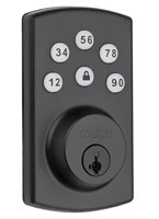 Weiser Powerbolt 2 Matte Black Keyless Entry Door