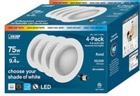 4 pk Feit Electric 75W LED Recessed Downlights $50