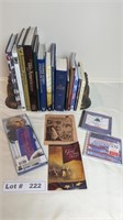 PATRIOTIC CD'S, BOOKS AND BOOK ENDS