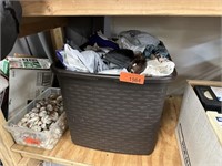 LARGE BIN OF CLOTHES