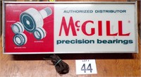 Lighted Motion McGill Bearing Sign