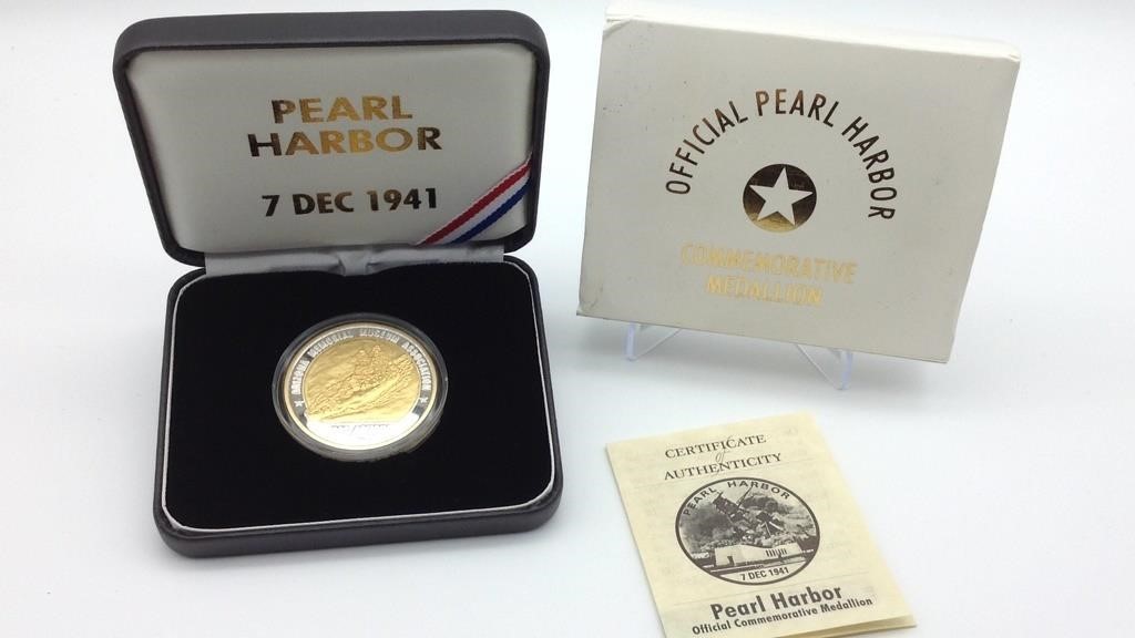 1oz .999 Gold Over Silver Pearl Harbor Coin