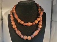 Wood bead necklace