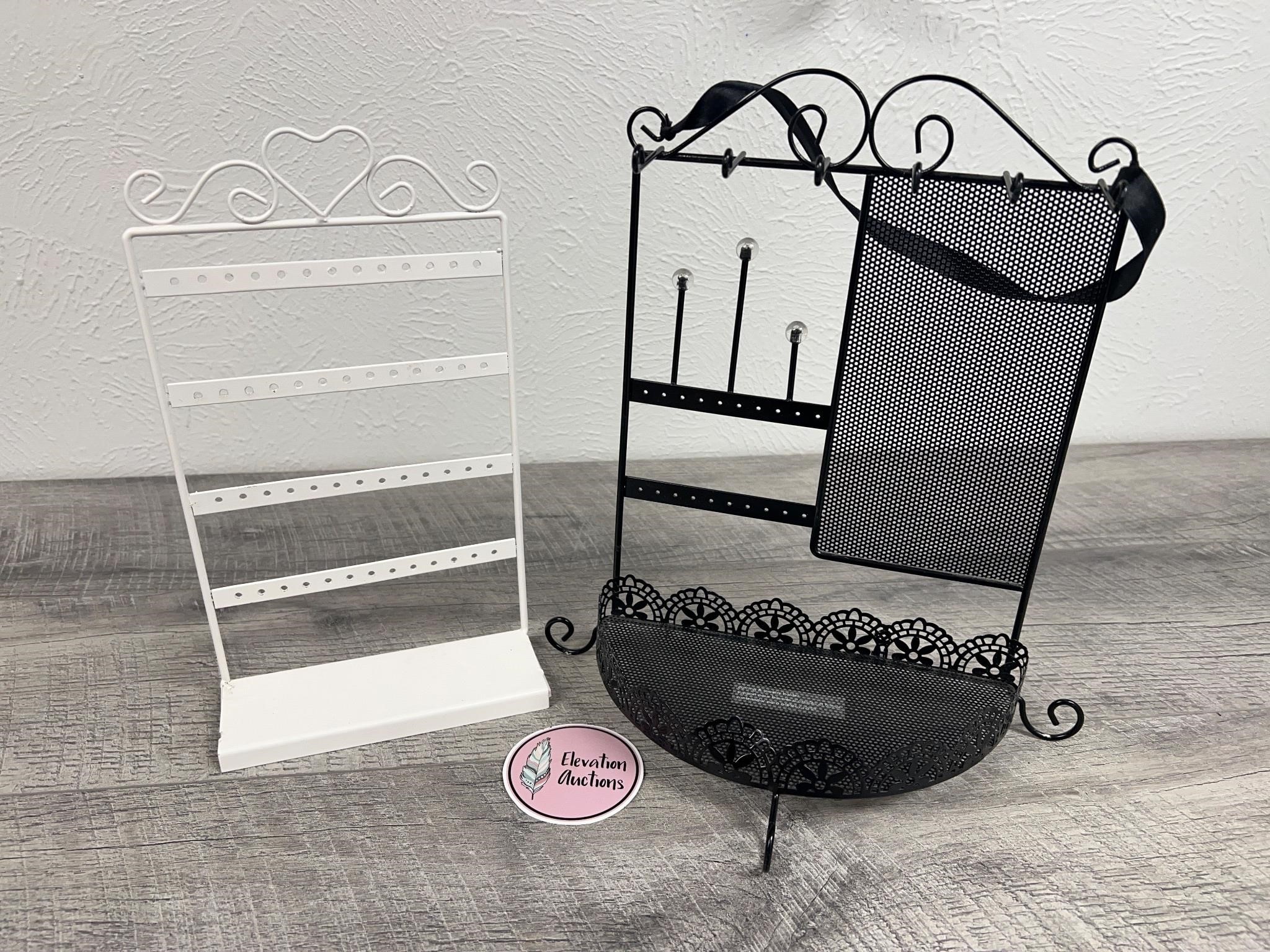 2 metal jewelry holders and displays