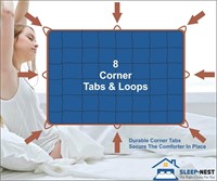 (used) SLEEP-NEST Oversized King Comforter 120x120