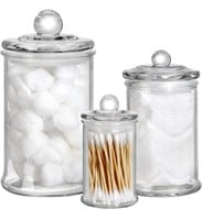 ($26) Suwimut Set of 3 Glass Apothecary Jars with