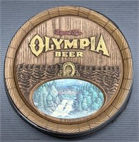 (E) Olympia Beer Barrel Sign 19in