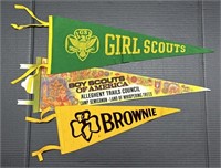 (E) Boy Scout and Girl Scout Pennants. Largest