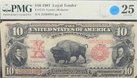 1901 $10 Buffalo Legal Tender Large Bill