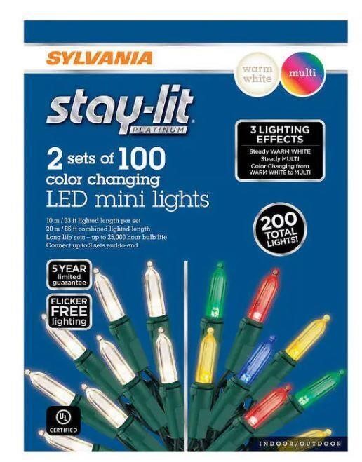 Sylvania Stay-lit 100 Mini Color LED Lights