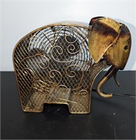 Elphant Figural Electric Fan Copper