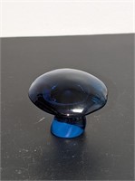 Art Glass Mushroom Blue