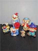 Lot of Vintage Ceramic Clowns