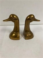 Brass. Duck bookends. No markings