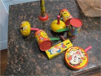 LOT OF METAL TOY NOISE MAKERS